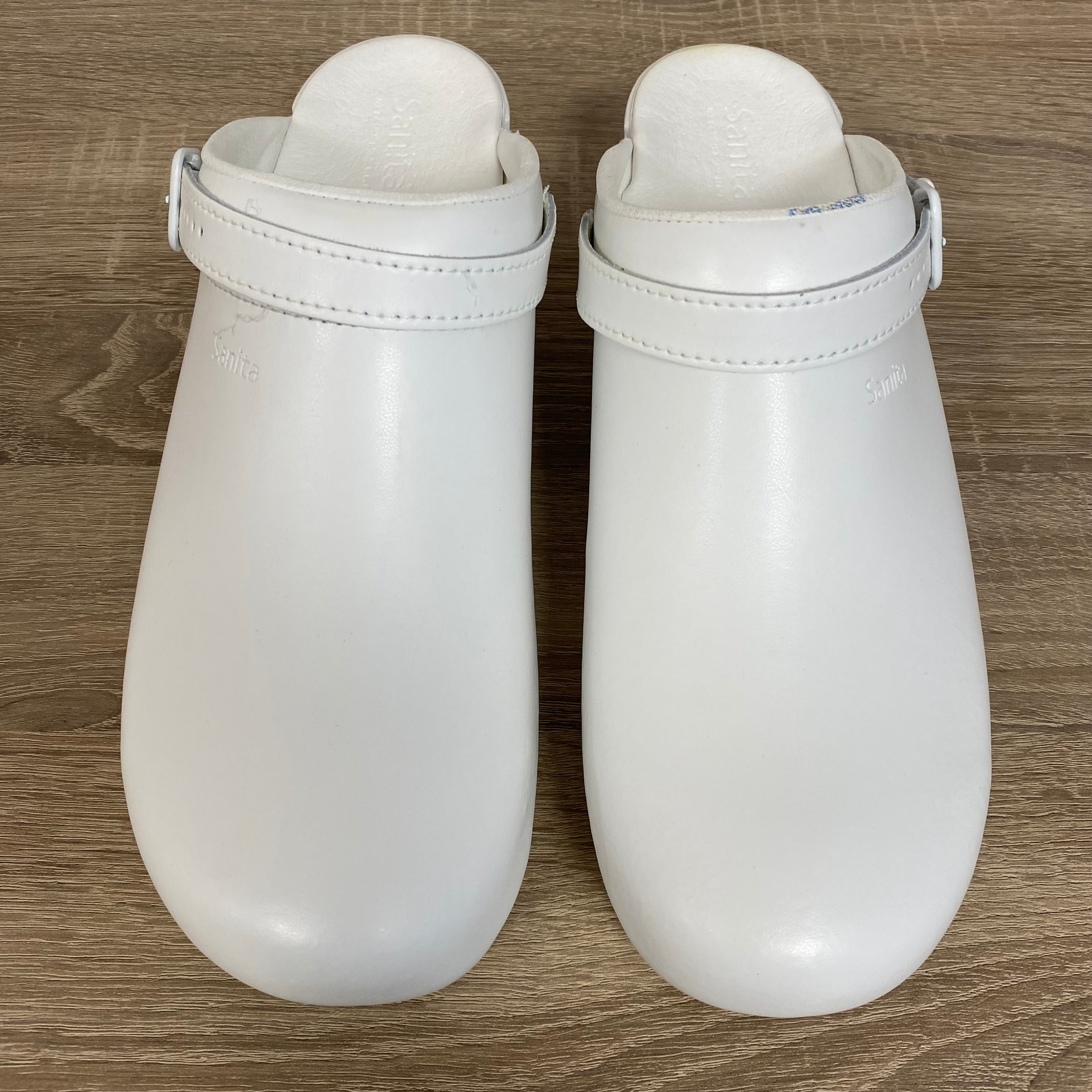 Sanita San-Flex OB Klompen Wit met Bandje – Unisex Werkklomp Maat 48.4