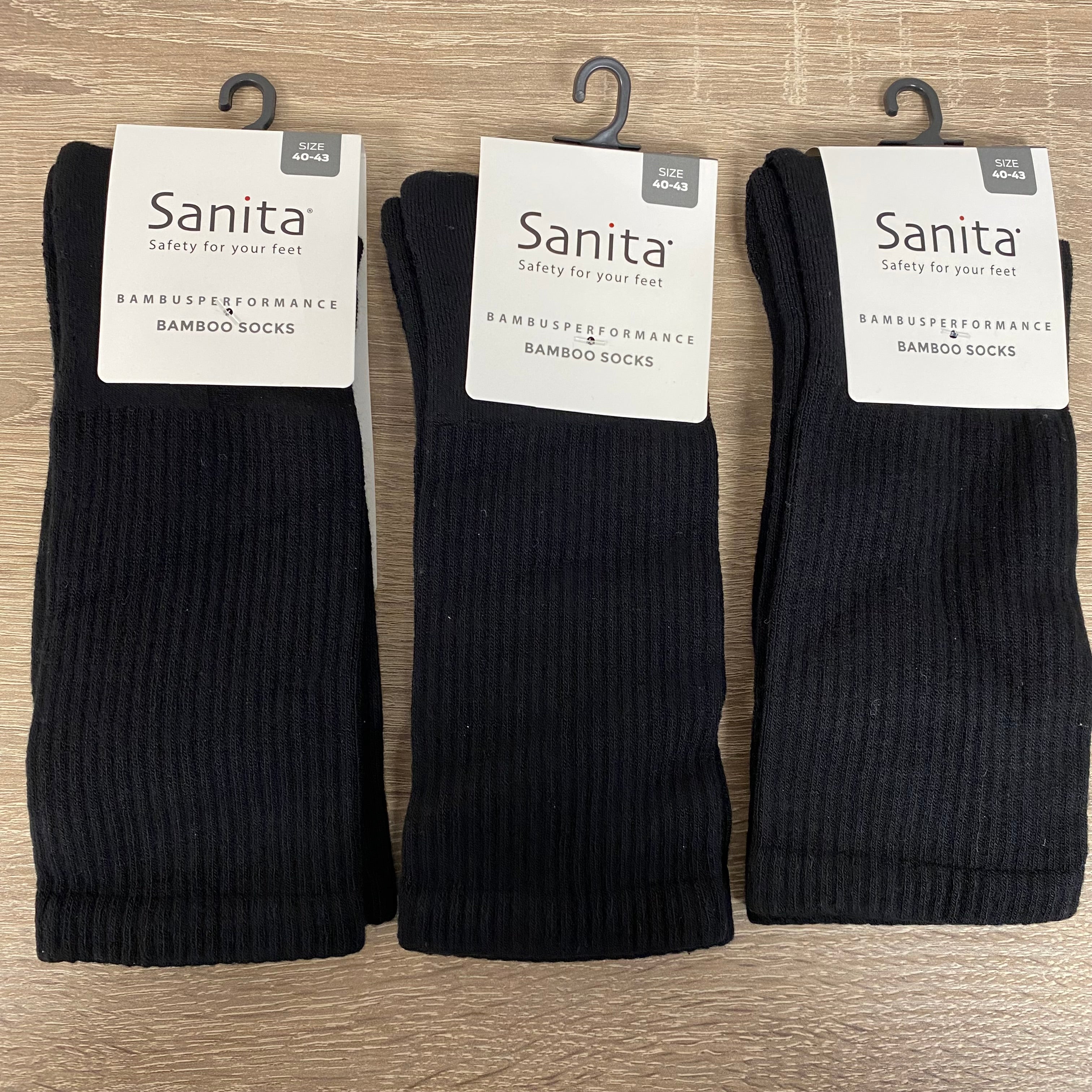 Sanita bamboe sokken 3-pack zwart
40-43